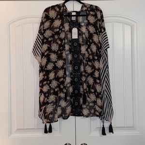 TIME&TRU womens patterned one size kimono